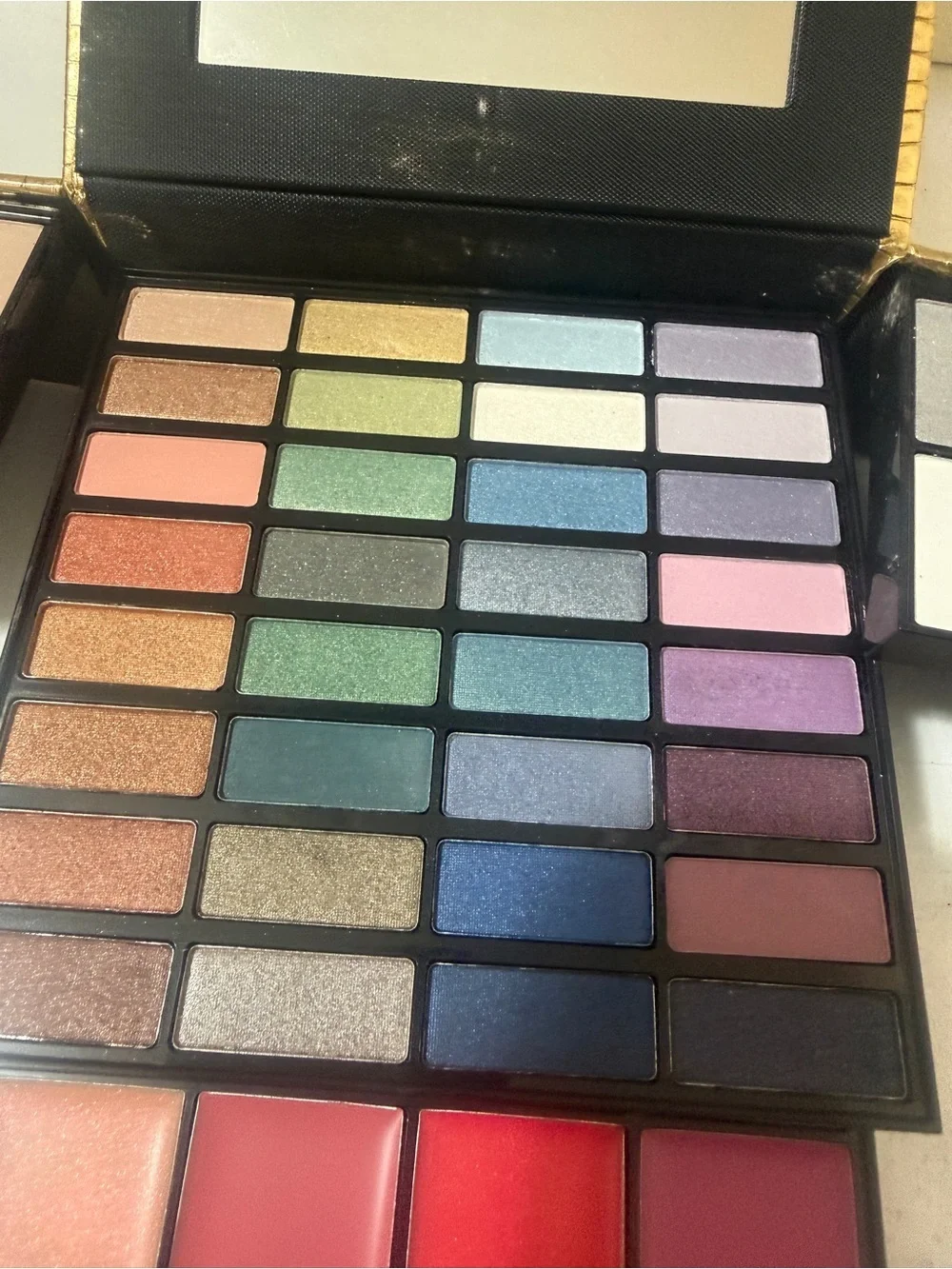 Versatile Women Makeup Palette with Lip and Eye Shades - Pink & Neutral Tones